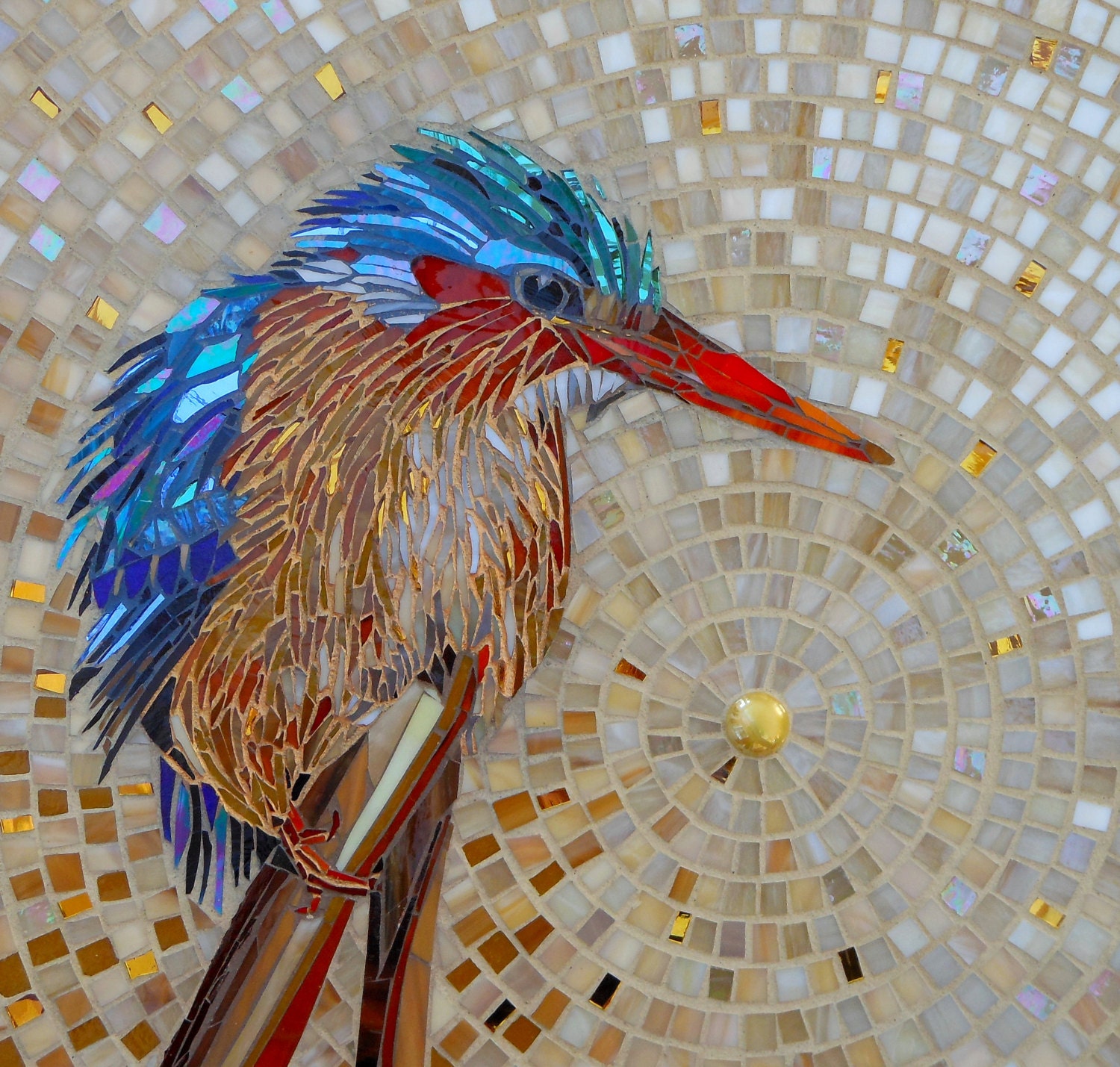 EisvogelKarte Grüße Karte Malachit Kingfisher Mosaik Etsy