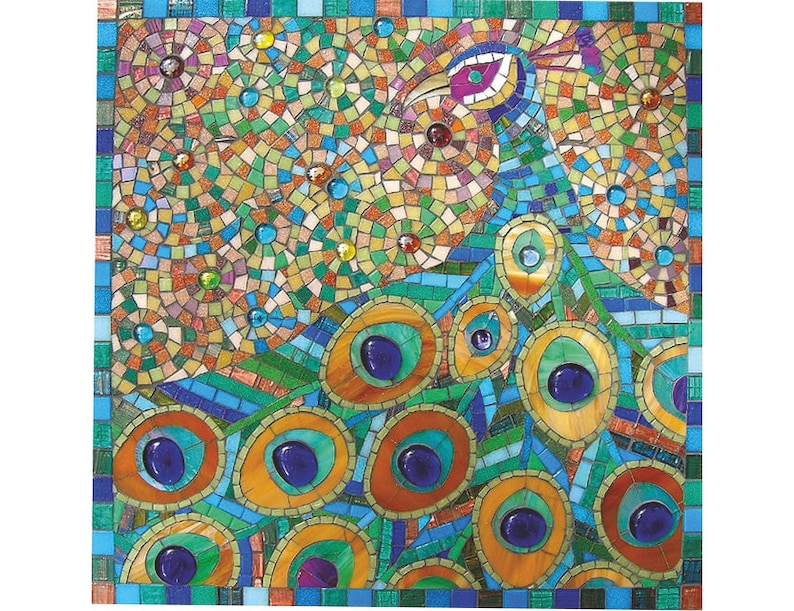 Peacock Giclee Print Peacock Glass Mosaic Mosaic Art Etsy UK