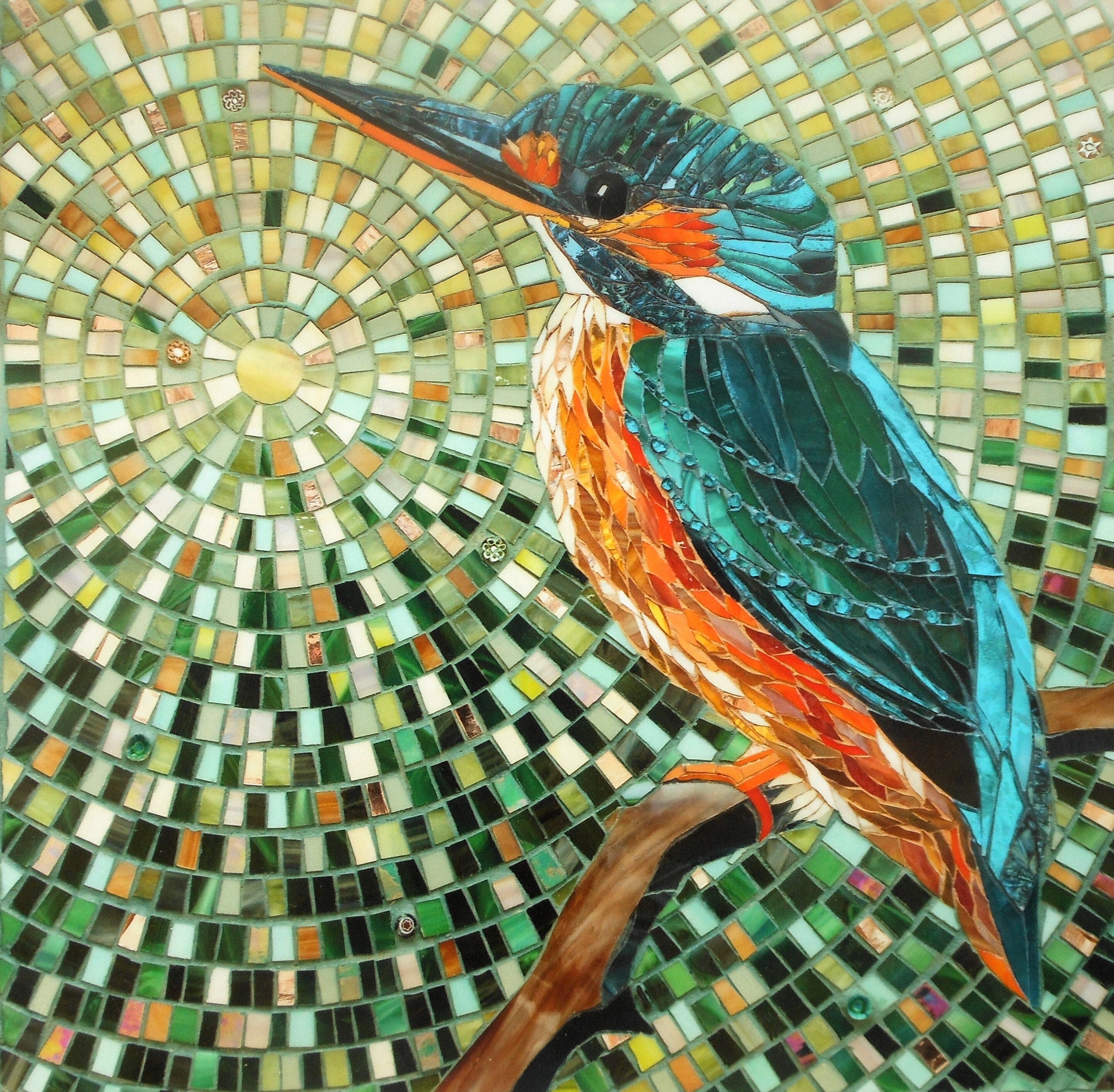 British Kingfisher Karte Eisvogel Mosaik Kunst Etsy.de