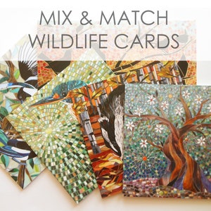 Lot de 5 cartes - 5 cartes de voeux écologiques au choix - 5 jeux de cartes - Jeu de cartes d'anniversaire
