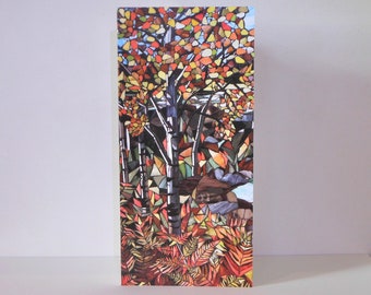 Shades of Autumn Card (detail) Card - Forest Card - Birch Tree Card - Eco Friendly Card - Landscape Card - Autumnal Card