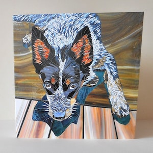Australian Cattle Dog Card - Eco-vriendelijke kaart - Dog Notecard - Mosaic Art Card - Canine Card - natuurkunst - natuurkaart