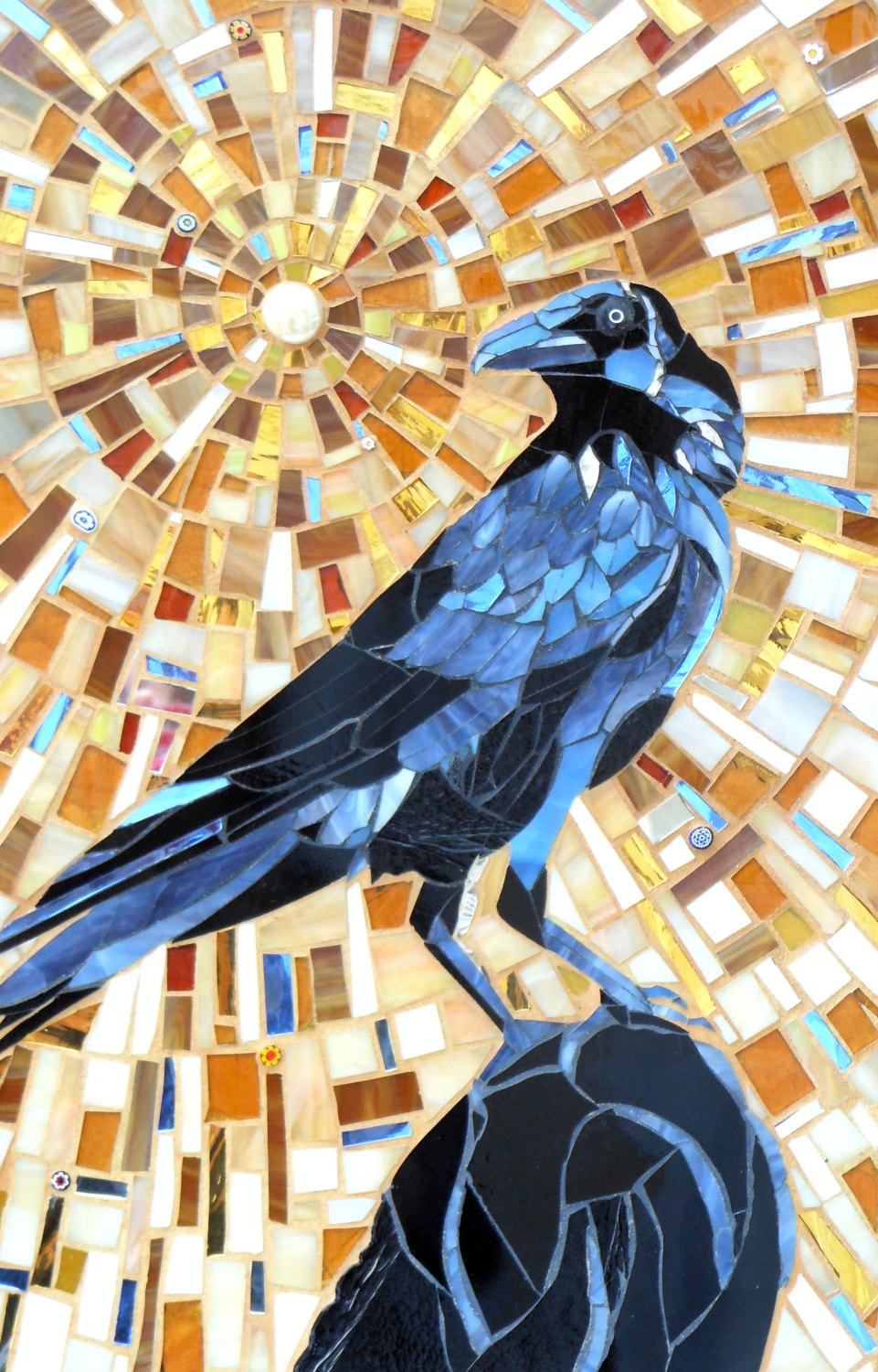 Crow Print - Limited Edition Giclee Print From Original Glass