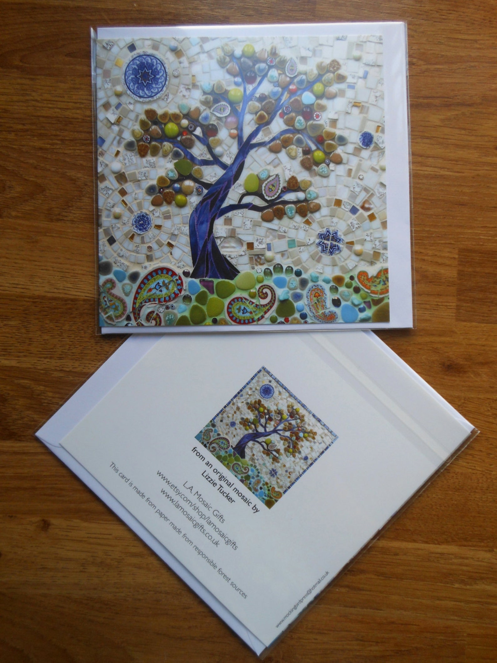 Bonsai Card Mosaic Art Bonsai Tree Card Stained Glass Tree Tree of Life