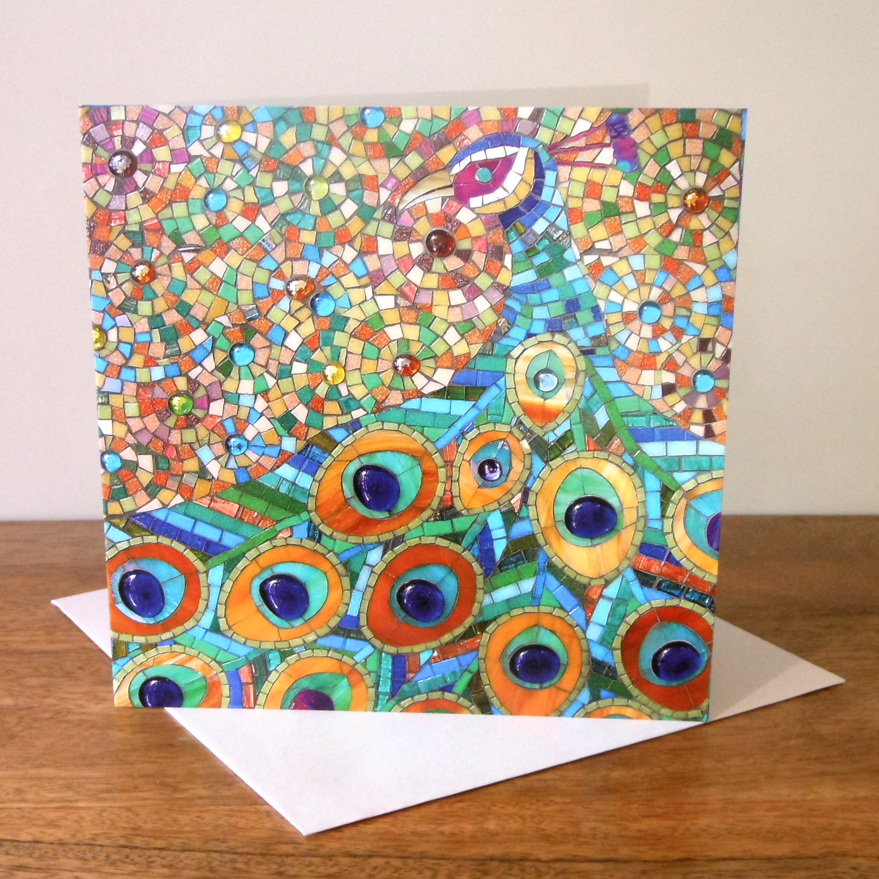 Peacock Giclee Print Peacock Glass Mosaic Mosaic Art Etsy UK