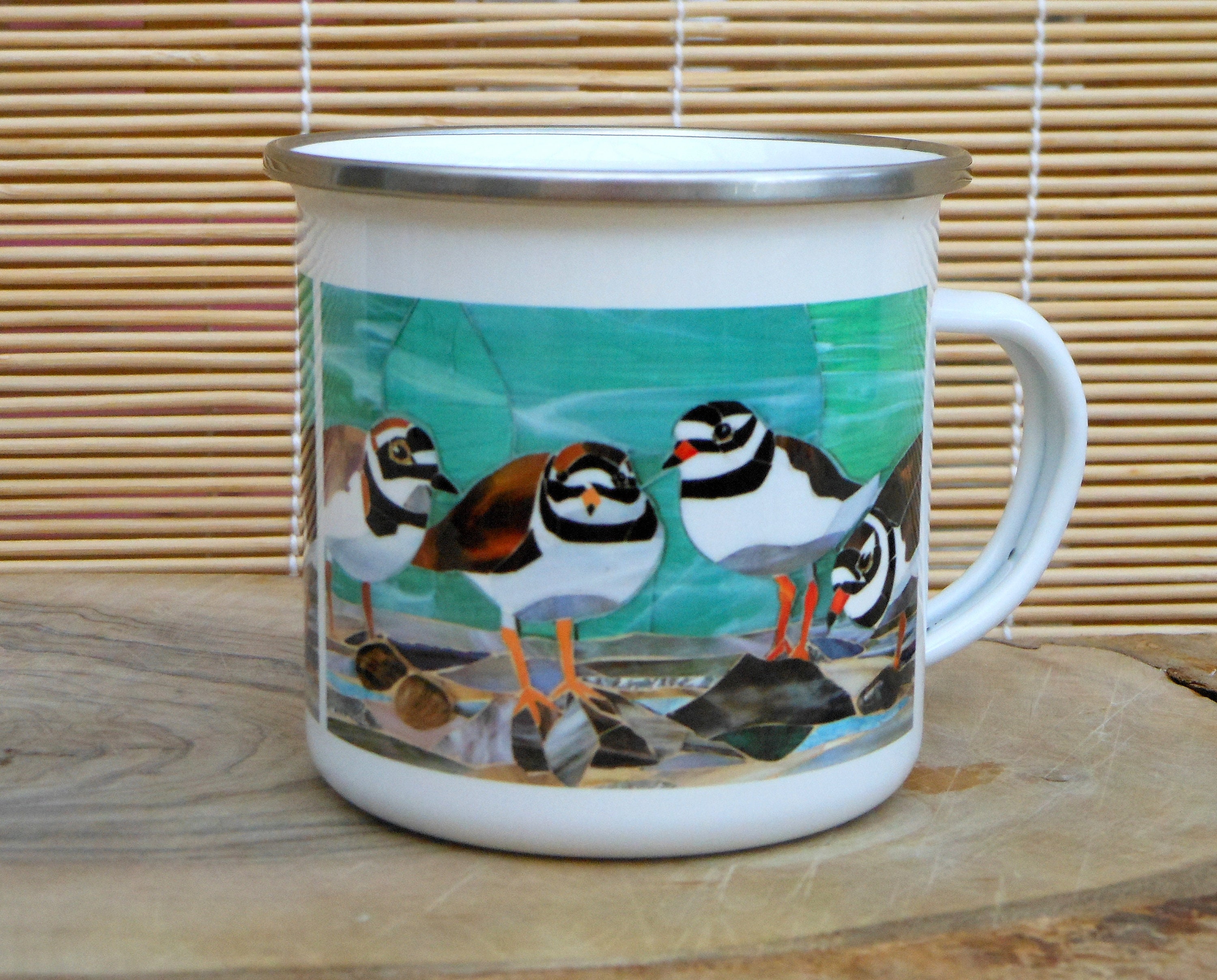 Ringed Plover Print Mosaic Art Ringed Plovers Giclee Print Etsy