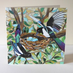 Carte pie Two for Joy - art pie - carte écologique - carte créature des bois - carte animal de la forêt - art mural pie - art animalier