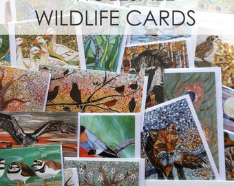 Wholesale Greetings Cards from Original Mosaics - Mosaic Art - Nature Art Cards - Mixed Wildlife Cards - Eco-Friendly Cards