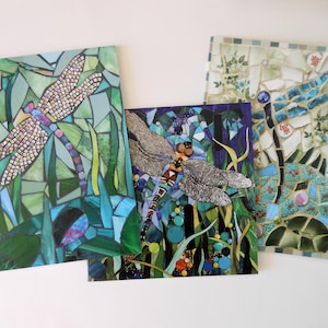 Dragonfly Cards Set of 3 Dragonfly Greetings Card Set - Eco-Friendly - Dragonfly Art - Dragonfly Card Set - Mixed Cards