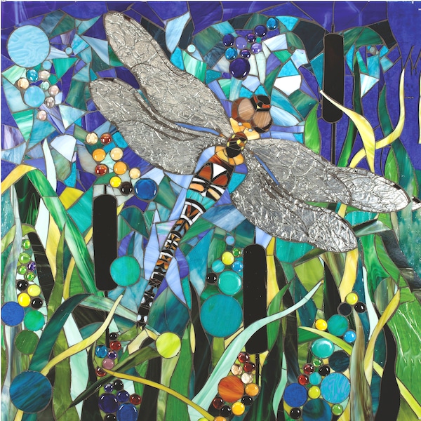 Mosaic Dragonfly - Etsy