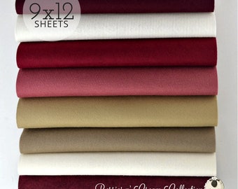 BERRIES N' CREAM Collection, Wool Blend Felt Wool Felt Sheets, Wool Felt Fabric, Felt Fabric Bundle, Wool Felt Bundles, Collections