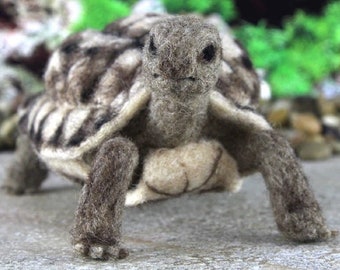 KIT *** TOTO the TORTOISE Needle Felting Kit, Needle Felted Turtle, Complete Felting Kit, Animal Needle Felting Kit, Needle Felting Supplies