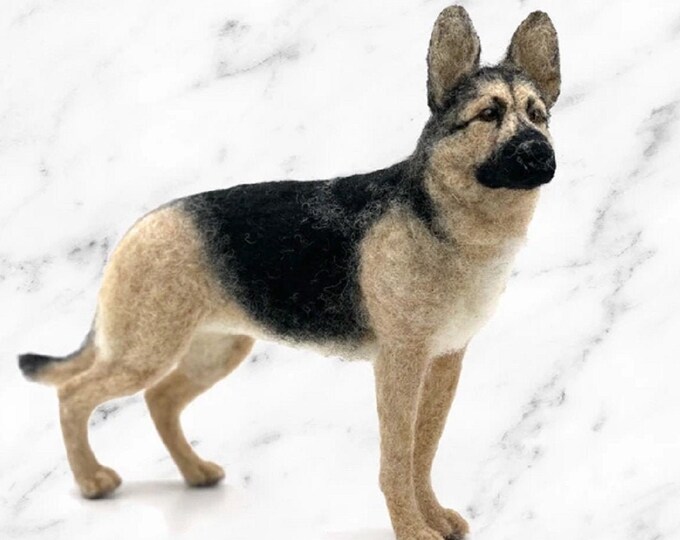 Needle Felting Kit the German Shepherd From World of Wool Needle