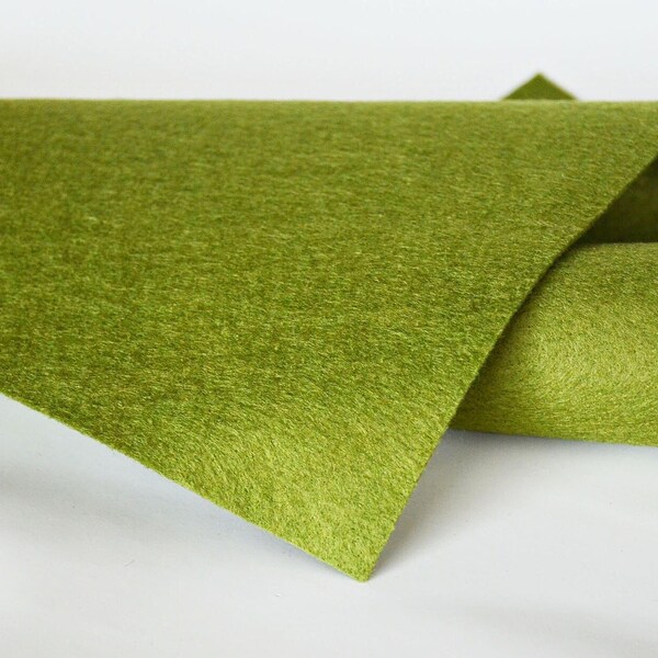 MOSS Green Wool Felt, Merino Wool Blend Felt, Wool Felt Yardage, Wool Felt Fabric, Green Felt Fabric, Green Felt Yardage, Green Felt
