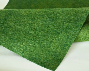 GRASSY MEADOWS, Wool Felt, Merino Wool Blend Felt, Wool Felt Yardage, Wool Felt Fabric, Green Felt Fabric, Green Felt Yardage, Felt