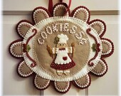 Candle Mat Kit, Penny Rug, Wool Felt Applique Gingerbread Candle Mat Kit Prim Christmas Wool Felt Kit, Merino Wool Candle Mat Kit, Bake Sale