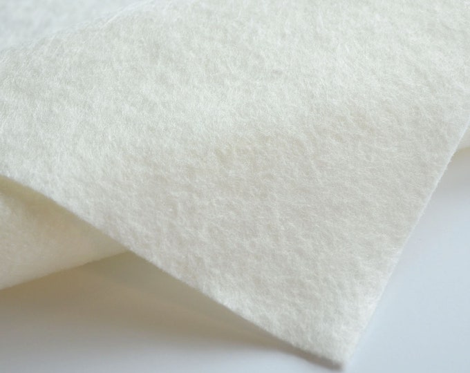 WHITE Wool Felt Wool Felt Yardage Wool Felt Fabric Yardage Etsy