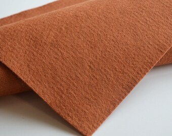 CINNAMON Wool Felt, Wool Felt Yardage, Merino Wool Felt, Wool Blend Felt, Wool Felt Yardage, Wool Felt Fabric Merino Wool Blend Felt, Felt