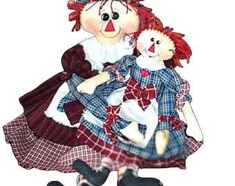 Raggedy Ann Doll Sewing Pattern, Big Sister Little Sister (PDF Pattern)