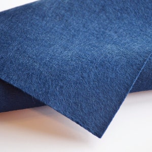 RAGTIME BLUE Wool Felt, Merino Wool Blend Felt, Wool Blend Felt, Wool Felt Yardage, Wool Felt Fabric, Felt Fabric, Denim Blue Felt Yardage image 1