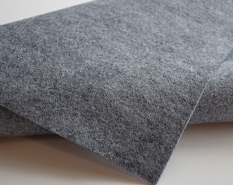 CLOUDY DAY, Wool Felt, Merino Wool Felt Blend, Wool Felt Yardage, Wool Felt Fabric, Heathered Gray Felt, Prim Gray Felt, Grey Felt, Felt