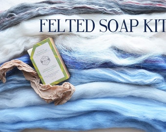 FELTED SOAP Kits, Soap Felting Kit, Felting Soap Supplies, Learn To Felt Soap Felted Soap, Craft Kit, Complete DIY Soap Felting Kit, Gift