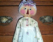 DIGITAL Rag Doll Pattern, Primitive Cloth Doll Pattern, Doll Pattern, Rag Doll Pattern, Downloadable Doll Pattern, Hanky Panky Annie