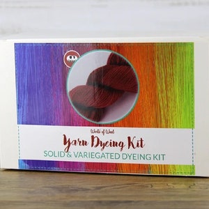 Yarn Roving Dye Kit, DIY Yarn Dye Kit Introduction to Fiber Yarn Dying, 13 Pc. Kit, Learn to Dye Yarn, Learn to Dye Roving, Dying Kit image 1