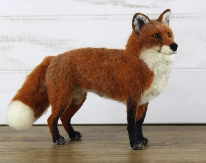 Fabian Fox Complete Needle Felting Kit, Intermediate Level