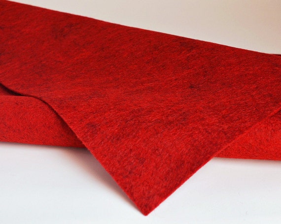 BRIGHT RED Wool Felt, Merino Wool Felt, Wool Felt Yardage, Wool Felt  Fabric, Red Felt Fabric, Red Wool Felt, Bright Red Felt, Christmas Felt 