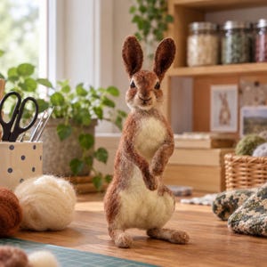 Kit completo de fieltro con aguja Romeo Rabbit, nivel intermedio
