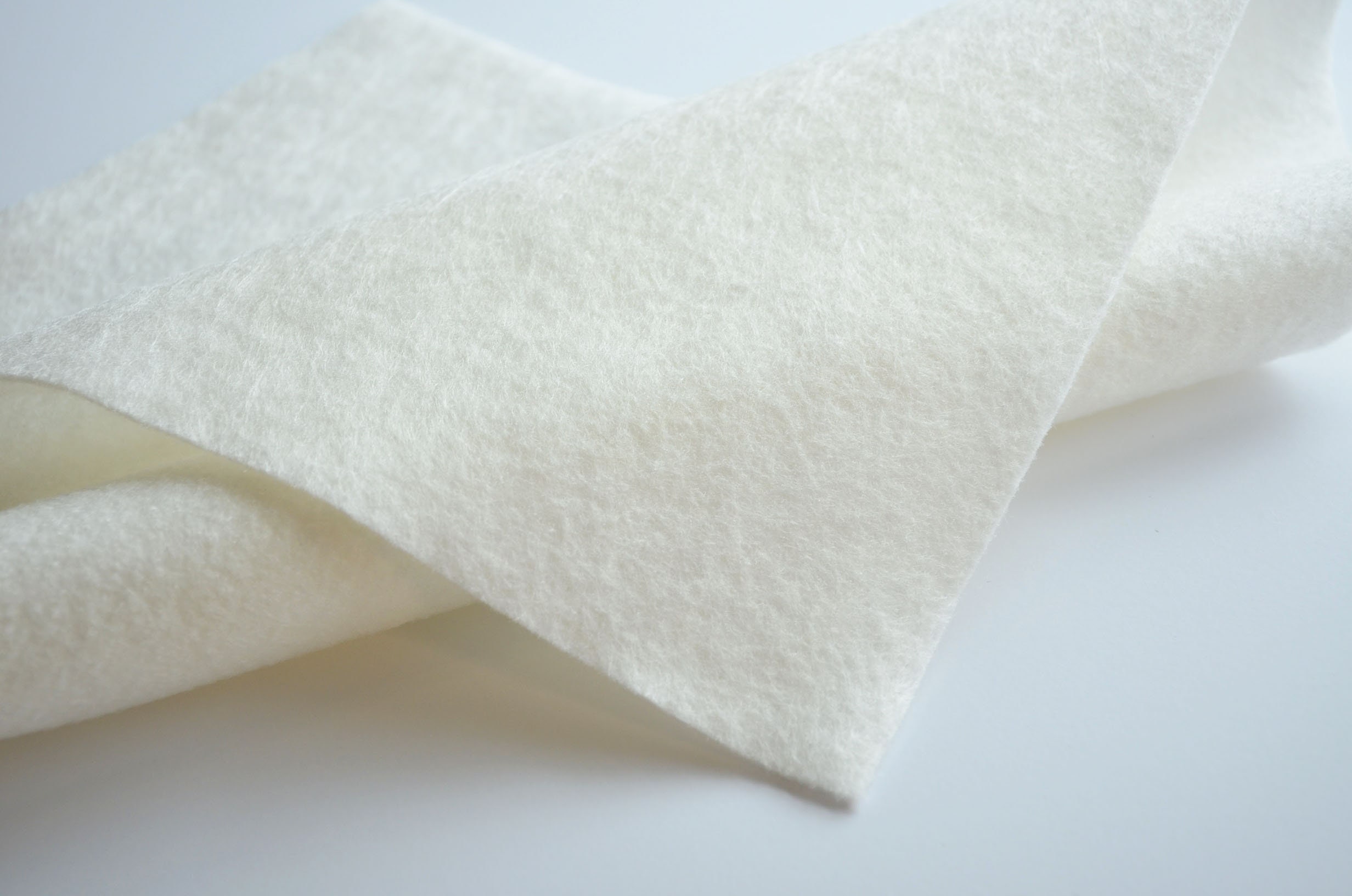 Felt Fabric Material Craft Plain Colours Polyester 102cm Wide WHITE 