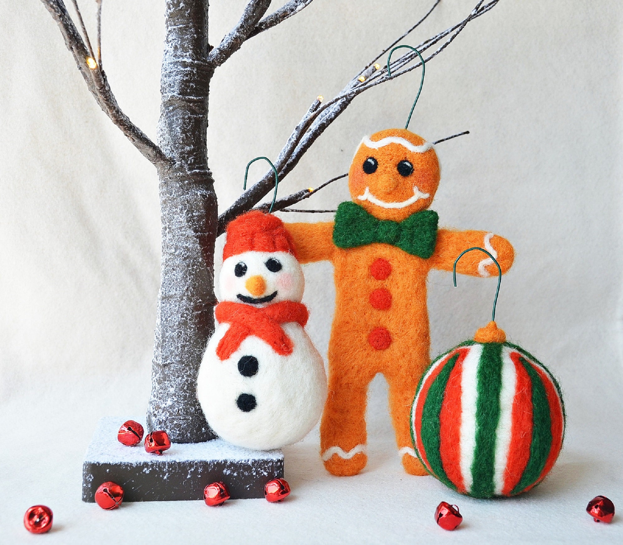 New Needle Felted CHRISTMAS ORNAMENTS Kit Needle Felting Etsy