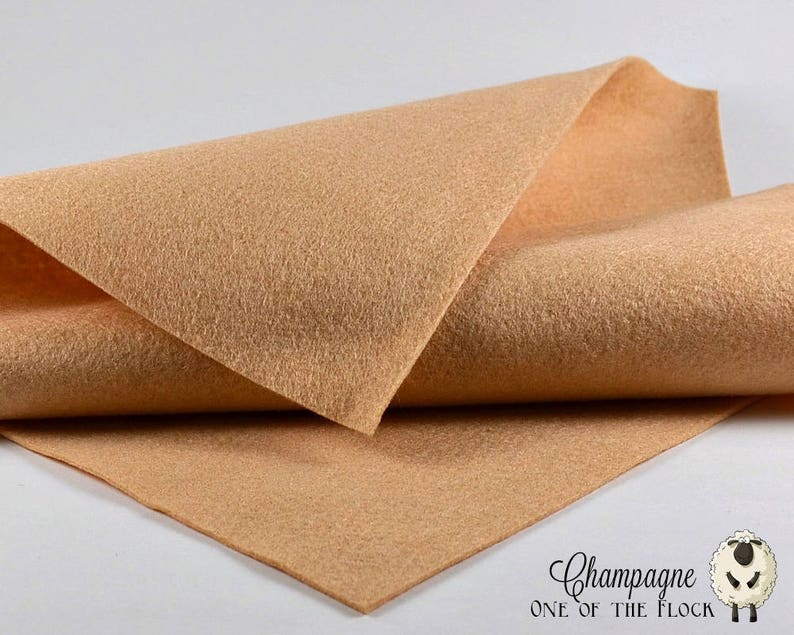 CHAMPAGNE Wool Felt Merino Wool Blend Felt Wool Blend Felt Etsy