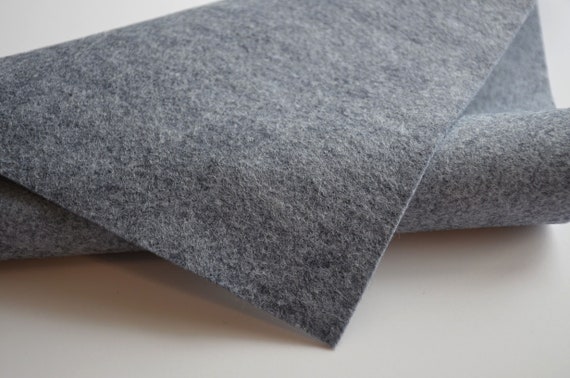 Pressed Wool Felt Sheet, 6 foot x 1 foot x 1/2 Thick, Gray