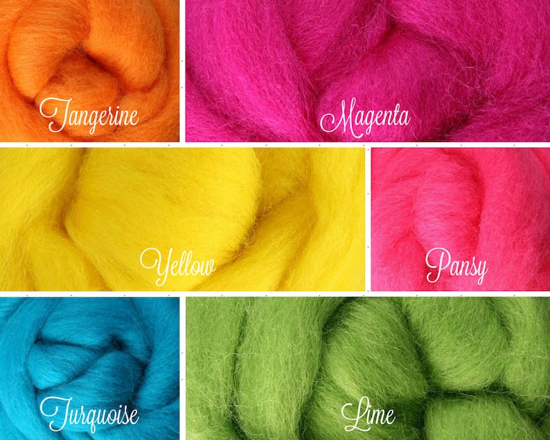 Wool Roving for Spinning Roving Packs Needle Felting Supplies Wool Roving for Felting Wool Roving BRIGHTS Palette Wool Roving for Sale