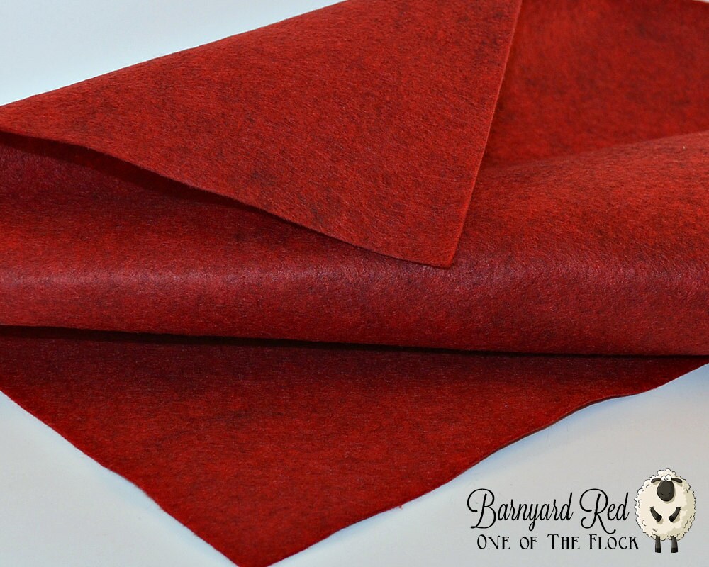 BARNYARD RED Wool Felt Wool Felt Yardage Wool Felt by the Etsy