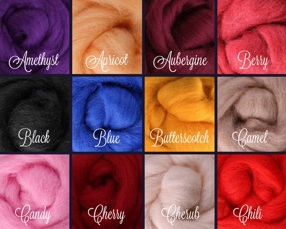 SELECT 4 or 8 COLORS, 4 Total Ounces Wool Roving, Wool Roving Felting, Wool  Roving 4 Spinning, Spinning Fiber, Needle Felting Supplies 