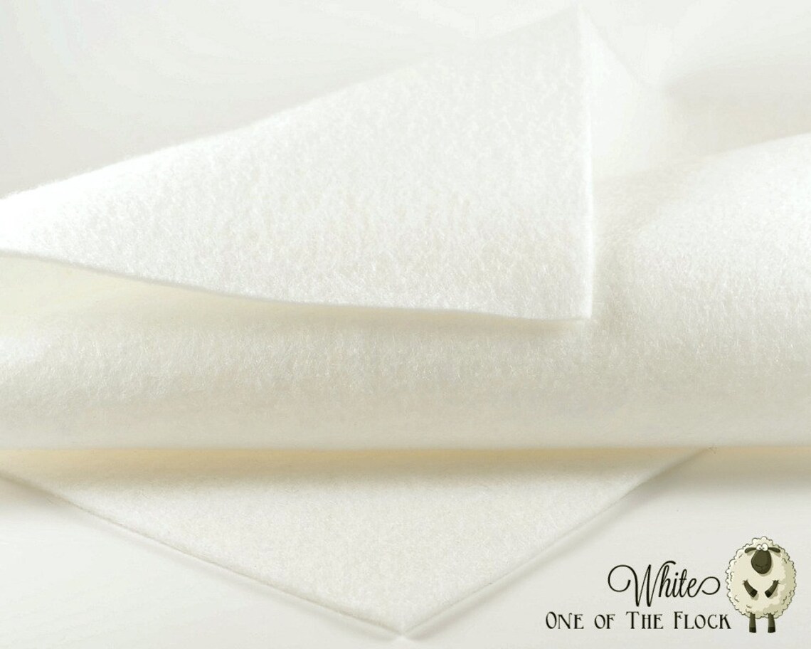 WHITE Wool Felt Wool Felt Yardage Wool Felt by the Yard Etsy