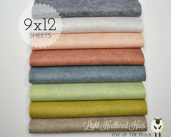 Colour Collections Wool Blend Felt SQUARES x 10 Sheets - Great Value Craft  Felt