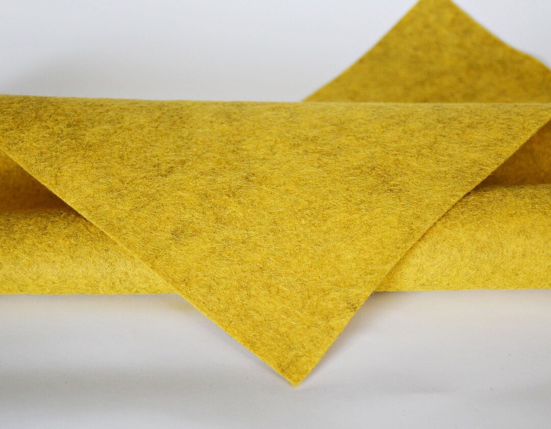 HONEY MUSTARD Wool Felt, Felt Fabric Yardage Merino Wool Felt Wool