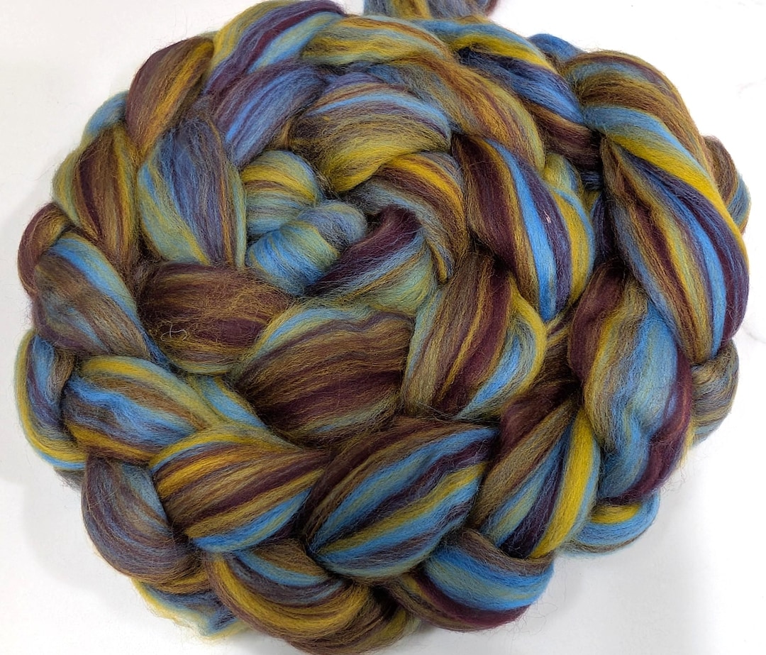 NEW 2 Ozs RIVER ROCK Wool Roving, Blended Merino Roving, Felting ...