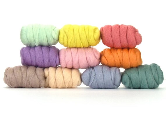 Mixed Merino Wool Variety Pack Perfect Wool Roving for -  in 2023