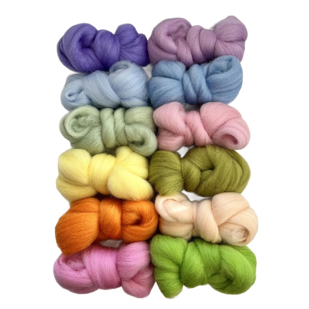 PASTELS Assorted Colors, Wool Roving, 6 Ozs., 100% Wool Roving, Felting ...