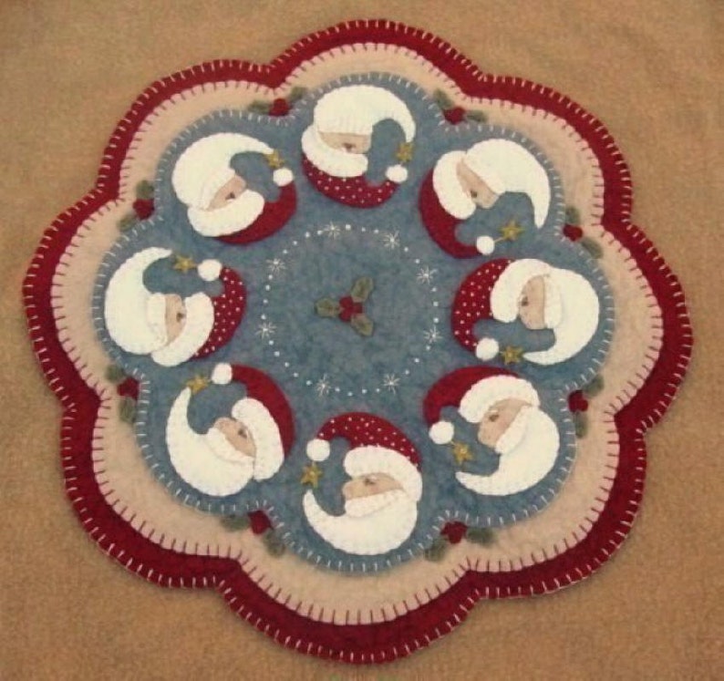 BELIEVE Candle Mat Kit Penny Rug Wool Applique Felt Kit Etsy