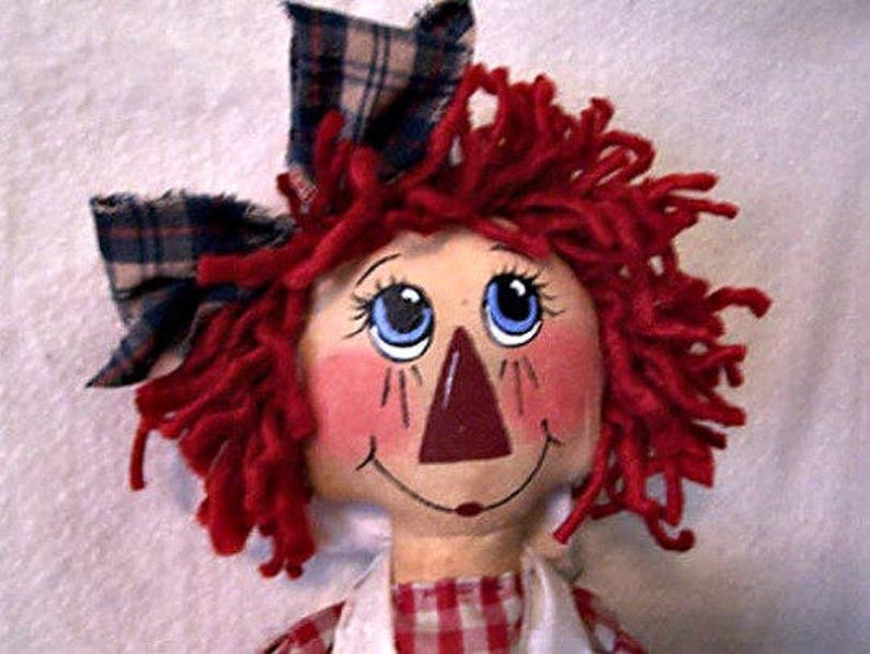 Grocery Bag Holder Bag Bag Annies 2 Dolls Primitive Raggedy Cloth Doll Pattern