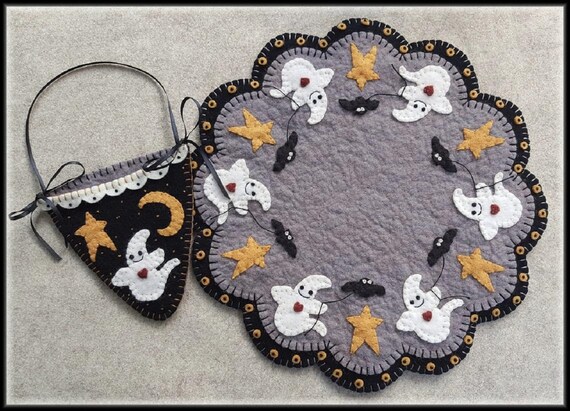 by Cleo And Me Patterns Wool Felt Kit For Little Scaredy Cat Penny Rug