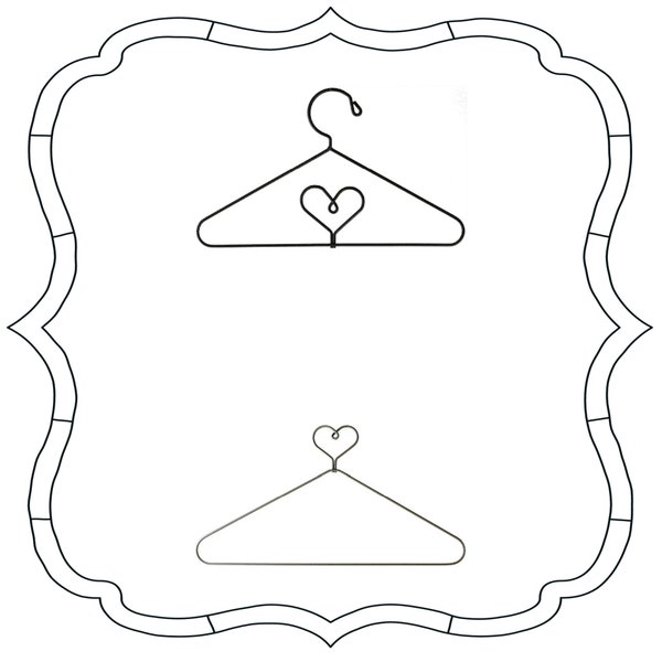 5" Wire Open Heart or Heart Hanger for Wool Applique, Wool Felt Kit Hanger, Metal Heart Hanger, Wire Heart Hangers Hanger for Felt Kits