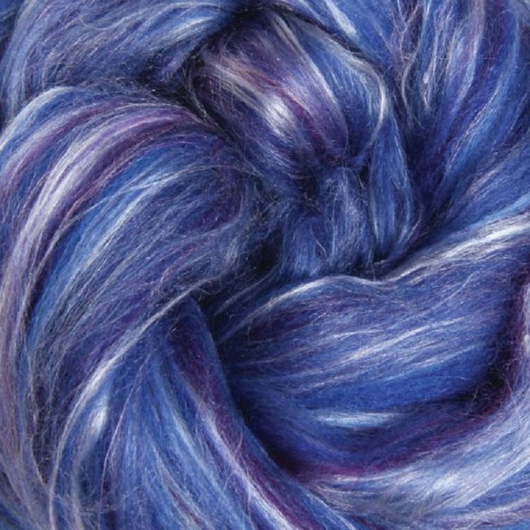 DAMSON SILK 2 Ozs. Silk Merino Wool Roving Wool Art Blend Etsy