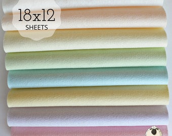 SOFT PASTELS Felt Collection Wool Blend Felt Wool Felt Sheets Wool Felt Fabric Pastel Felt Fabric Wool Felt Felt Collections Felt for Baby